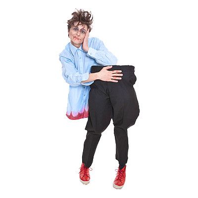 Itusågad Vandrande Zombie Maskeraddräkt