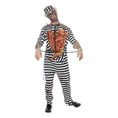 Manlig Zombie Fånge Maskeraddräkt