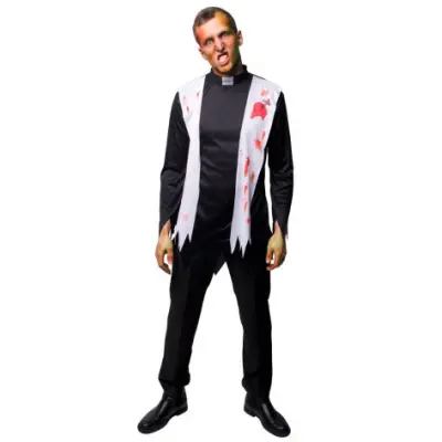 Maskeraddräkt Zombie Präst - Leksaksaffären -  Leksaksaffären