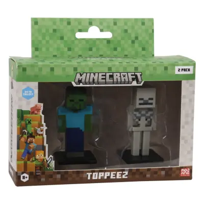 Minecraft Toppeez Figurer 2-pack Zombie&Skeleton - Minecraft -  Leksaksaffären