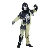Skelett Zombie Barn Budget Maskeraddräkt - Medium