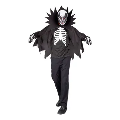 Skelett med Cape Maskeraddräkt - Small