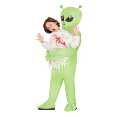 Uppblåsbar Bärande Alien Zombie Barn Maskeraddräkt - One size