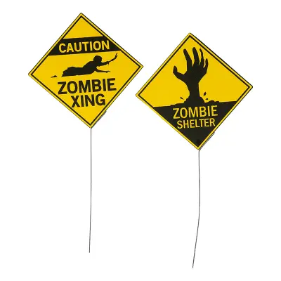 Varningsskyltar Zombie
