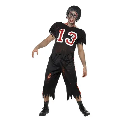 Zombie Amerikansk Fotbollsspelare Maskeraddräkt - Large