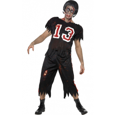 Zombie Amerikansk Fotbollsspelare Maskeraddräkt M