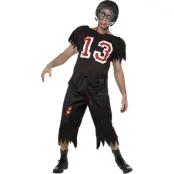 Zombie Amerikansk Fotbollsspelare Maskeraddräkt S