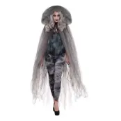 Zombie Cape Grå Deluxe - One size