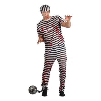 Zombie Fånge Budget Maskeraddräkt - Small