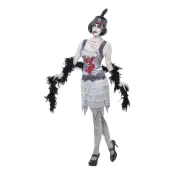 Zombie Flapper Maskeraddräkt - Medium