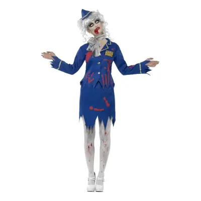 Zombie Flygvärdinna Maskeraddräkt