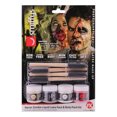 Zombie Flytande Latex Ansikts- & Kroppsfärg Kit