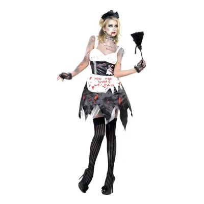 Zombie French Maid Maskeraddräkt