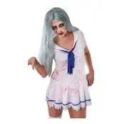 Zombie Lång Grå Peruk - One size