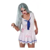 Zombie Lång Grå Peruk