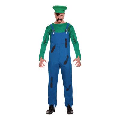 Zombie Rörmokare Grön Maskeraddräkt - One Size