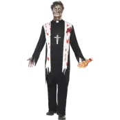 Zombiepräst Maskeraddräkt M